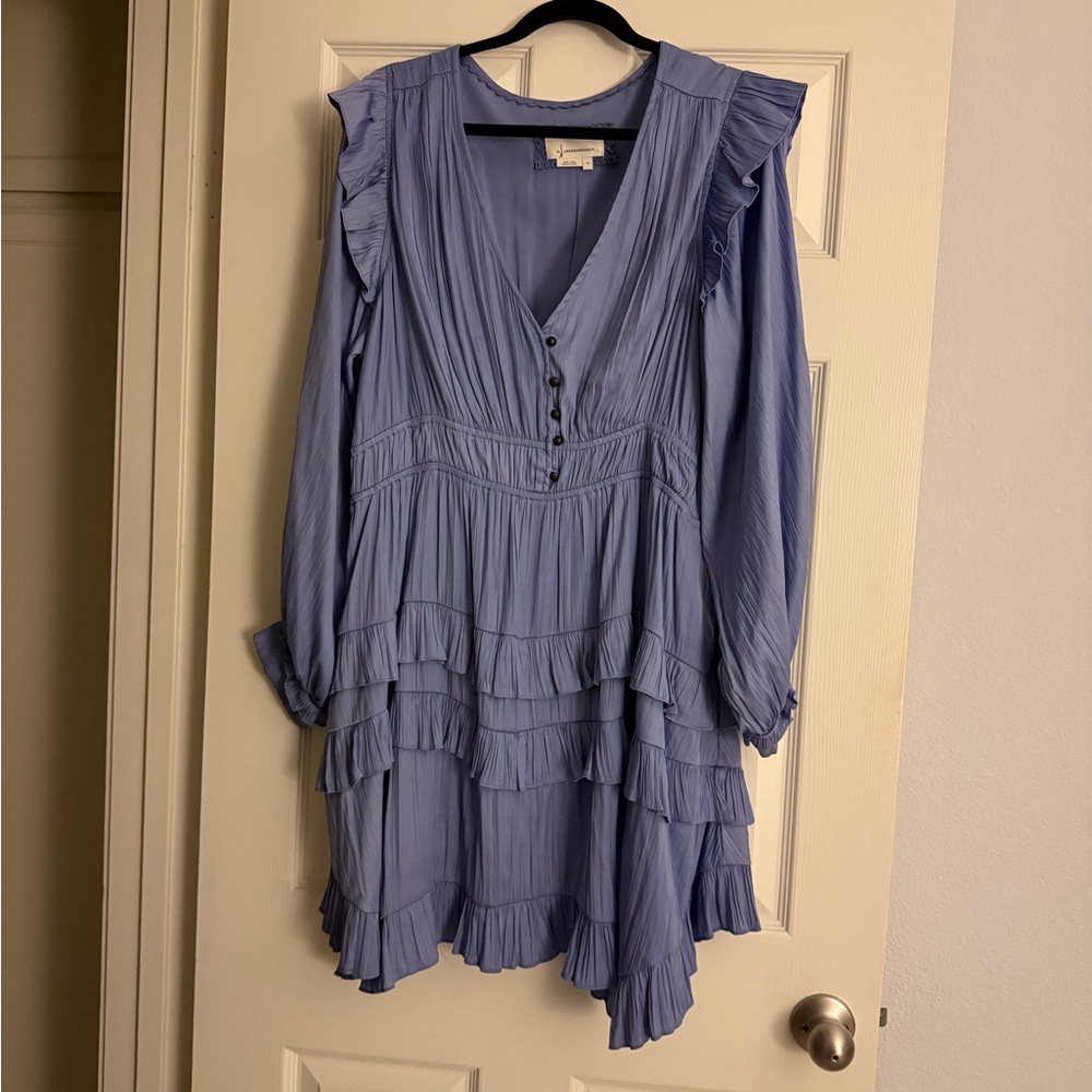 Anthropologie Lavender Long Sleeve Dress